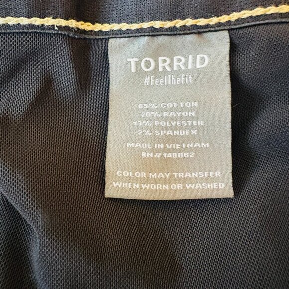 Torrid Womens Bombshell Wide Leg High Rise Jean Light Wash Plus Size 22R - Picture 10 of 13